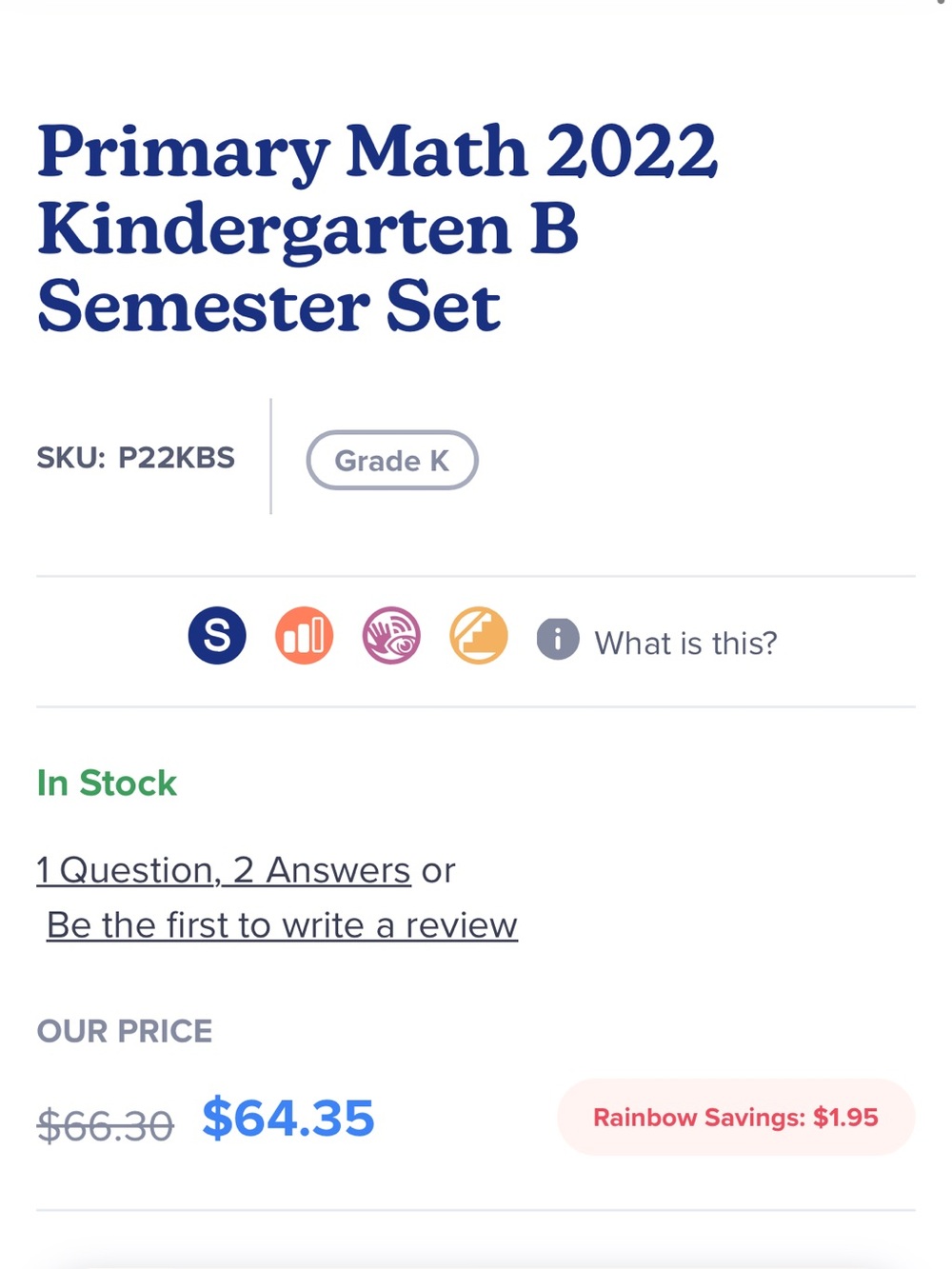 Primary Math Semester A & B sets - Picture 11 of 11